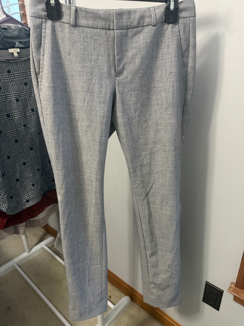 Women's Gray Dress Pants - Classic Straight Fit